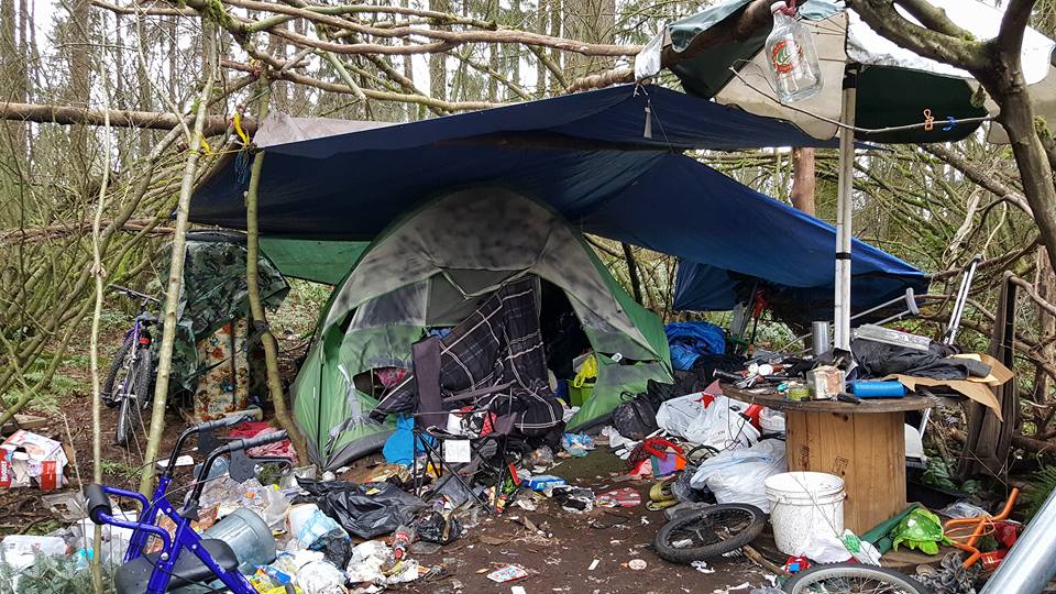 Squatter Camp Clean Up Divides Monroe Neighbors 0974